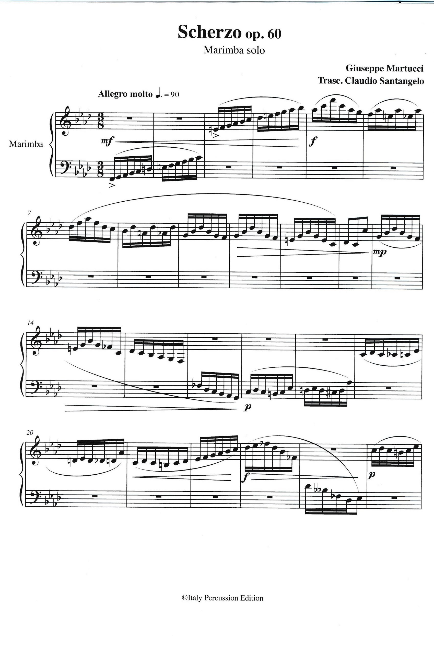 Scherzo op. 60 by Martucci arr. Claudio Santangelo