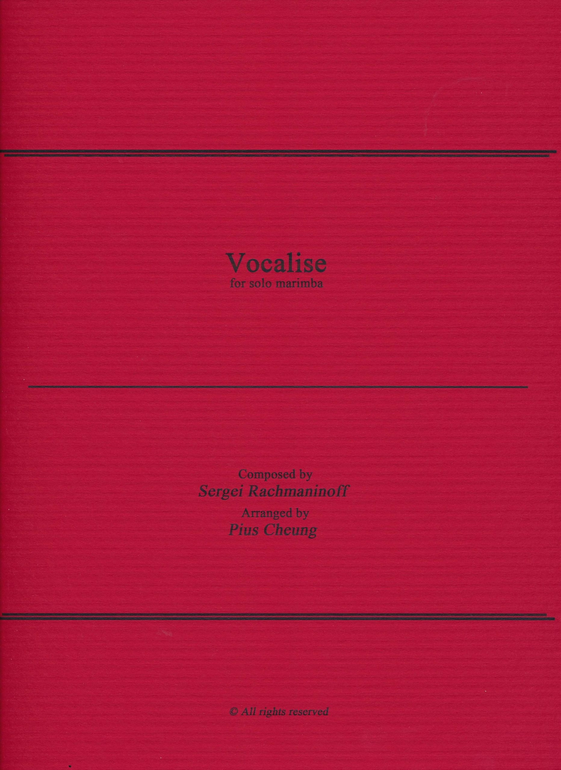 Vocalise by Rachmaninoff arr. Pius Cheung