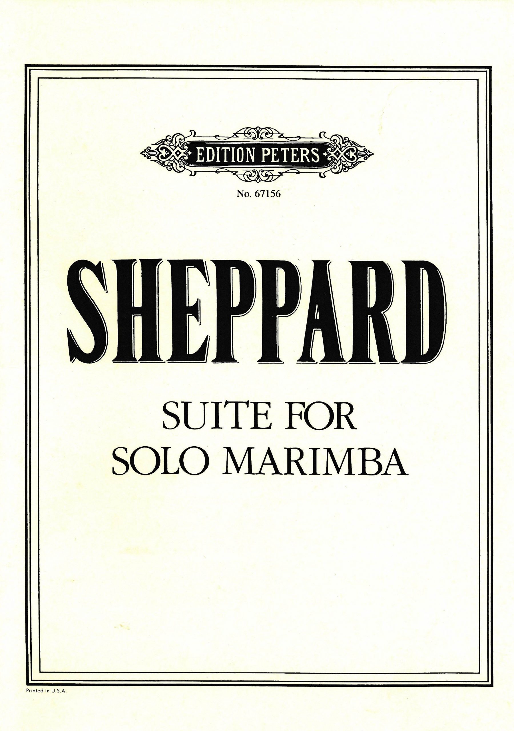 Suite for Solo Marimba by Suzanne Sheppard