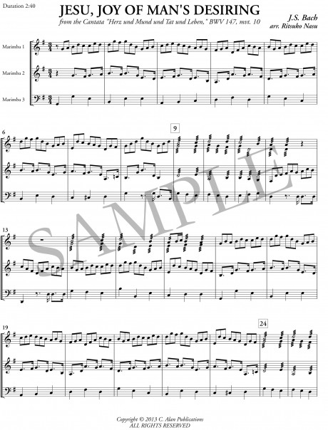 Classics for Marimba Trio Volume 2 arr. Ritsuko Nasu
