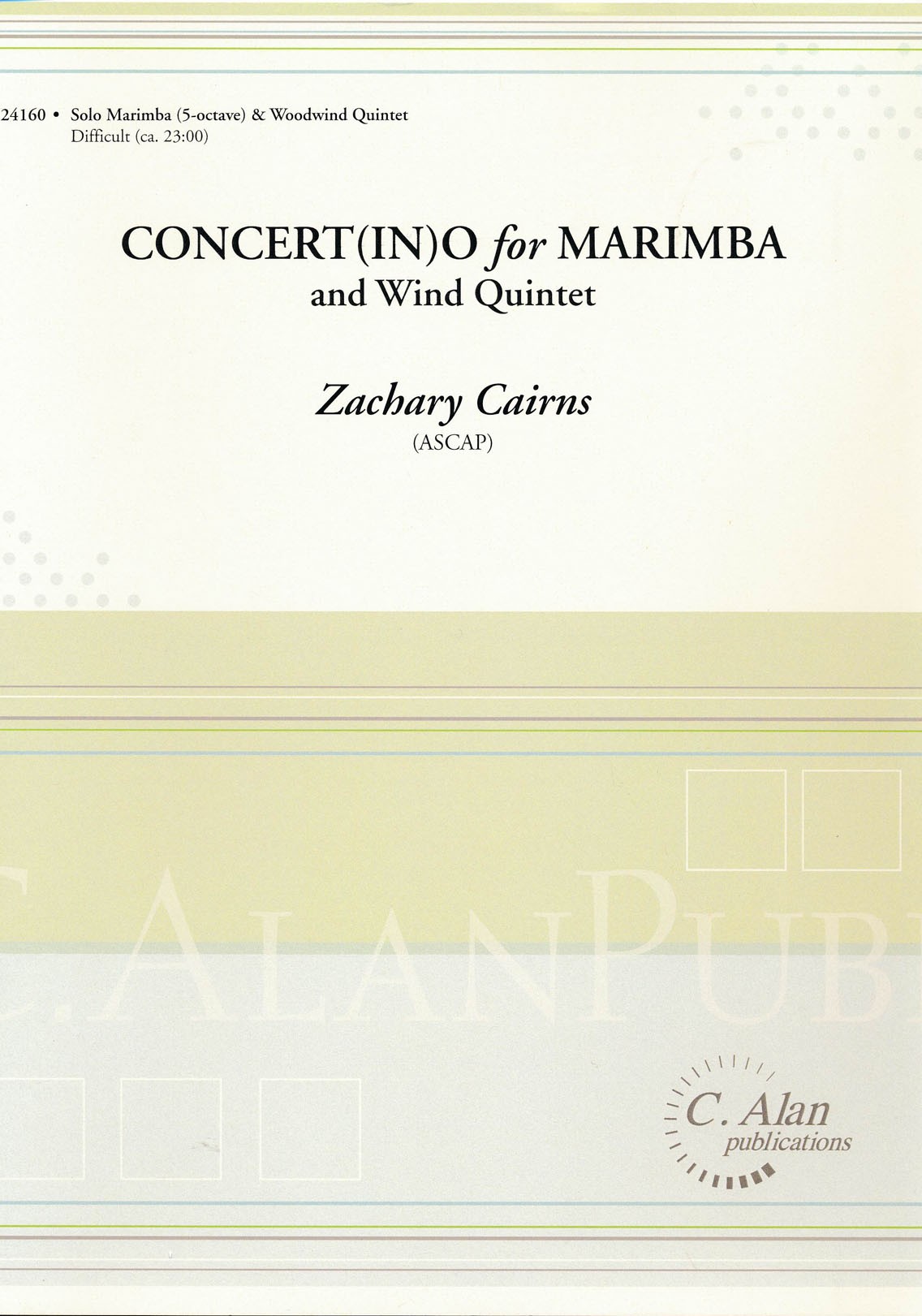 Concert(IN)o for Marimba and wind quintet by Zachary Cairns