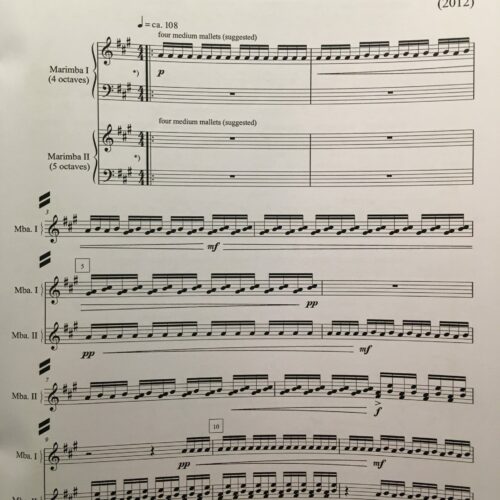 Mandala for two marimbas by Robert Paterson