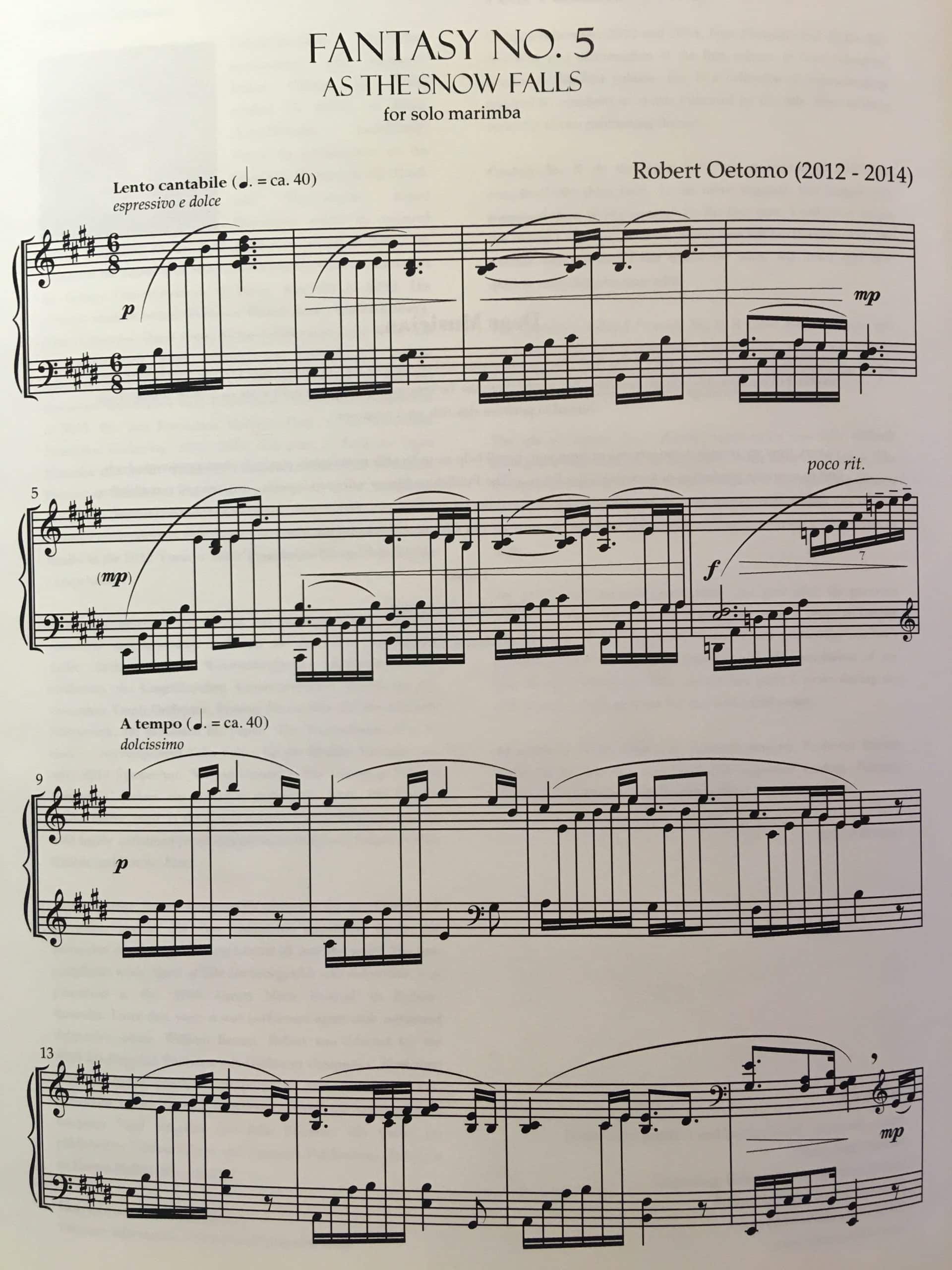 Four Fantasies for solo Marimba vol. 2 by Robert Oetomo