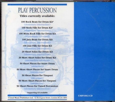 Play Percussion: 100 Rock Fills for Drum Kit CD