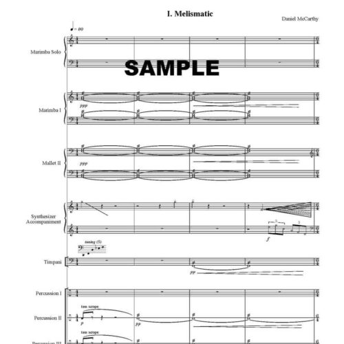 Concerto for Marimba, Percussion and Synthesizers by Daniel McCarthy