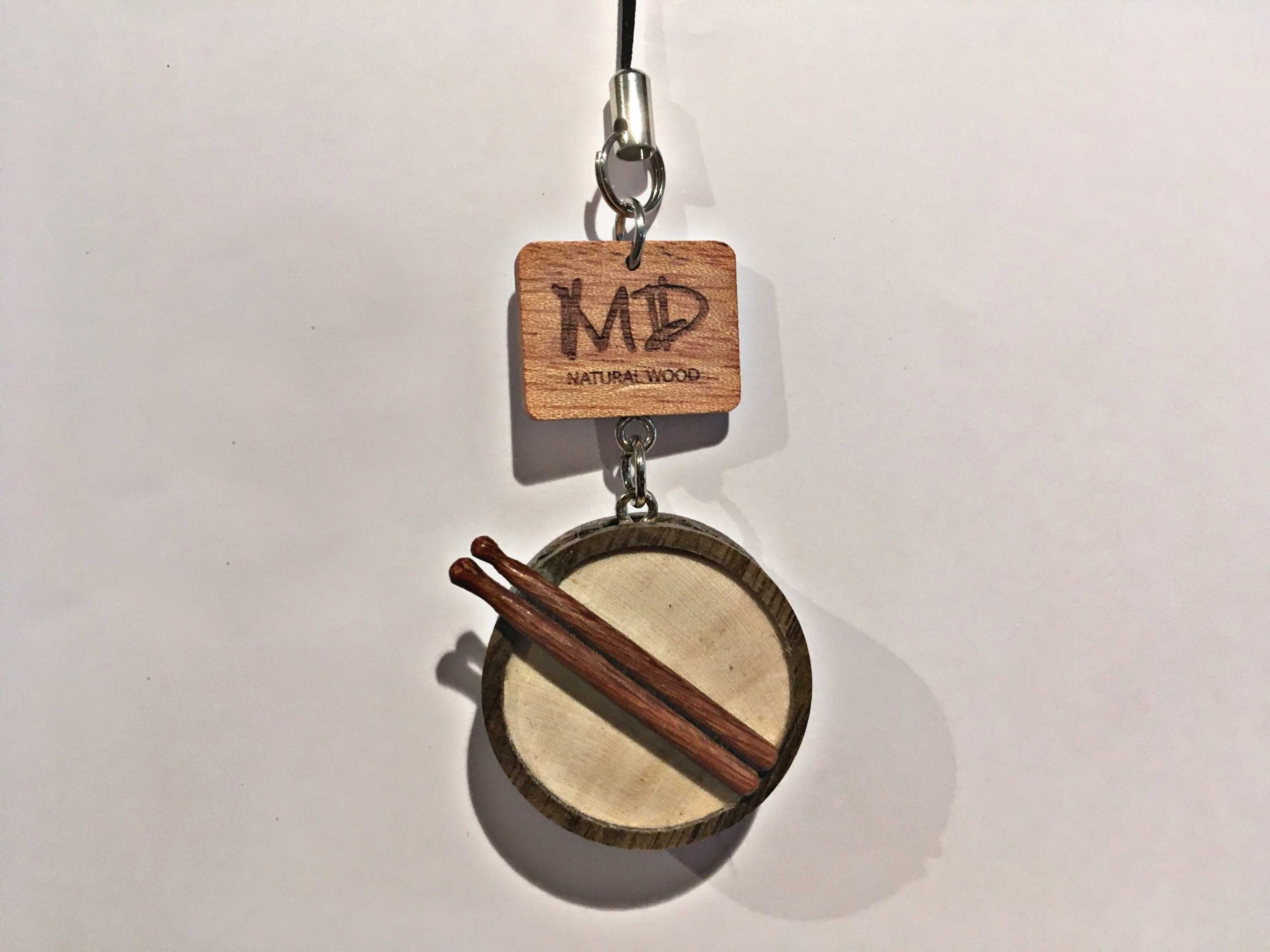 Snare Drum Phone Charm (wooden)