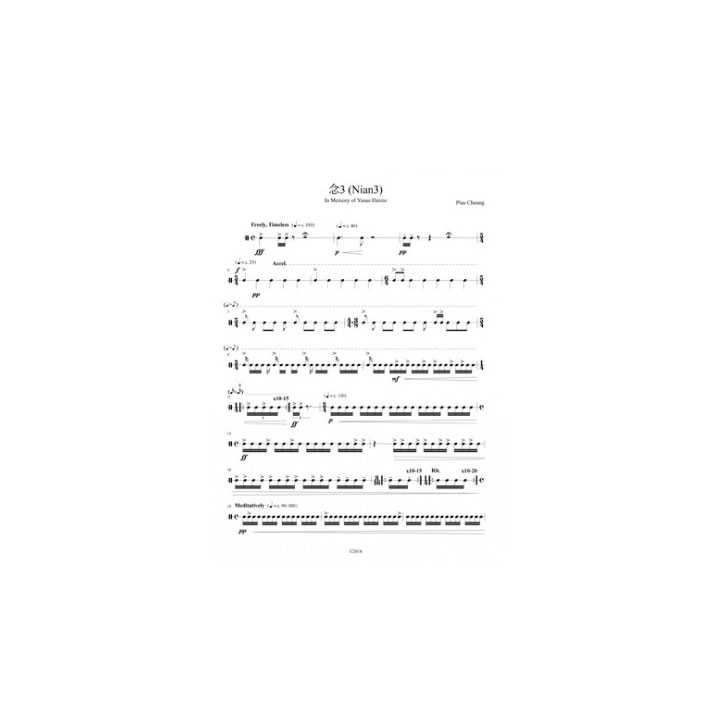 Nian 3 - for solo bass drum by Pius Cheung