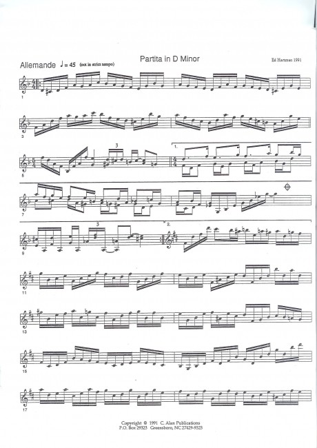Partita in D Minor by Ed Hartman