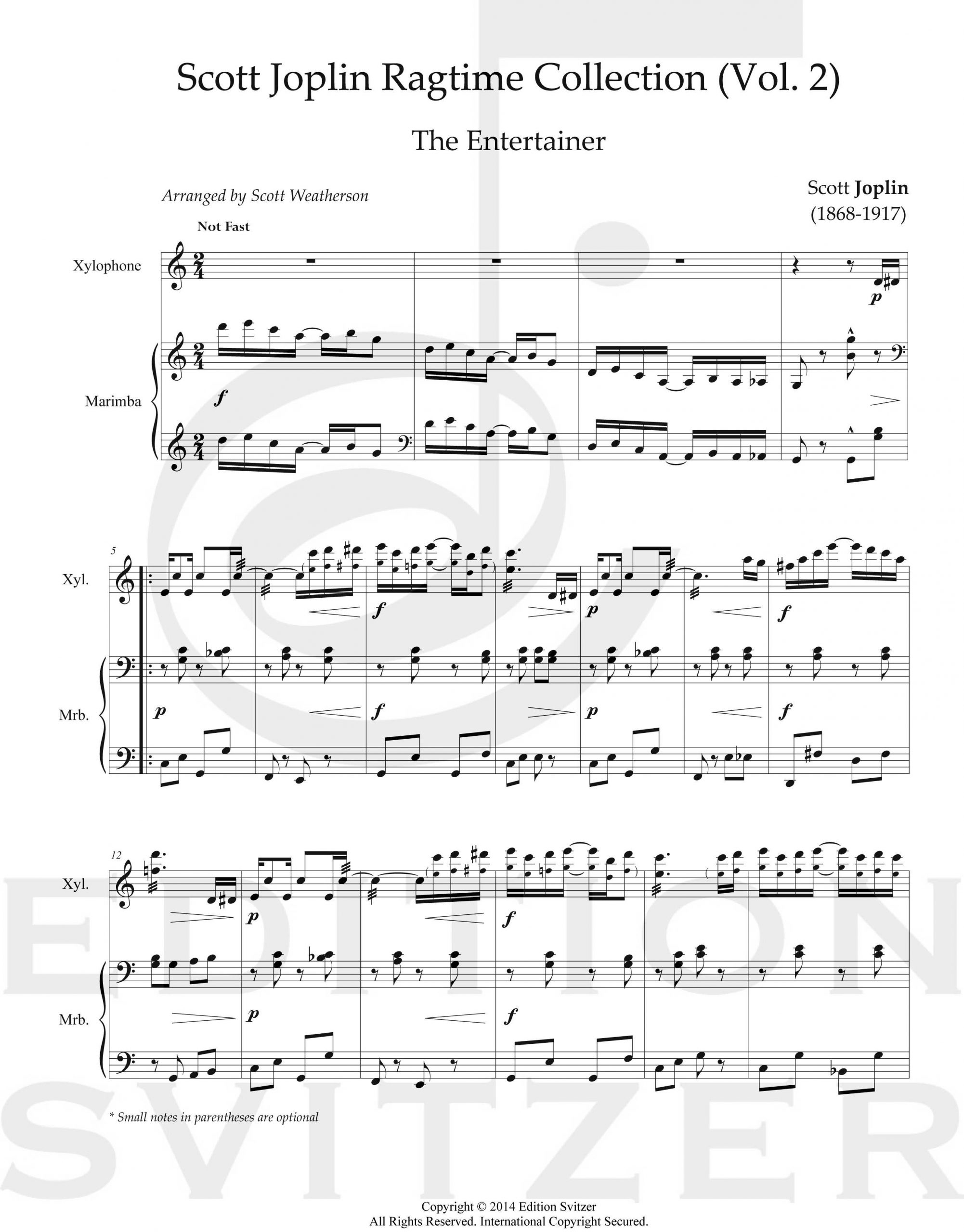 Ragtime Collection (Vol. 2) by Joplin arr. Scott Weatherson