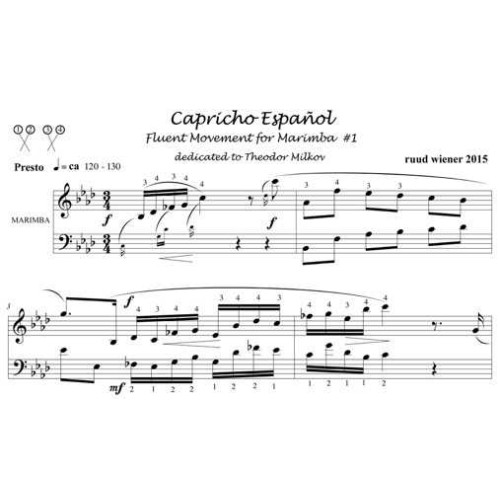 Capricho Español for Solo Marimba by Ruud Wiener