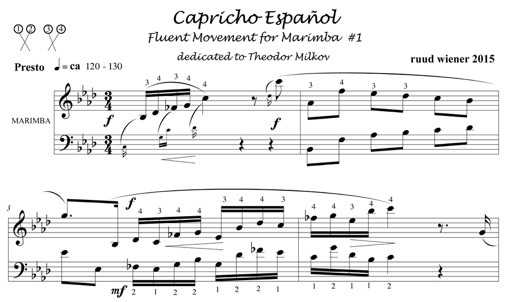 Capricho Español for Solo Marimba by Ruud Wiener