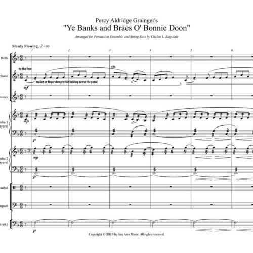 Ye Banks and Braes O’ Bonnie Doon by Grainger arr. Chalon Ragsdale