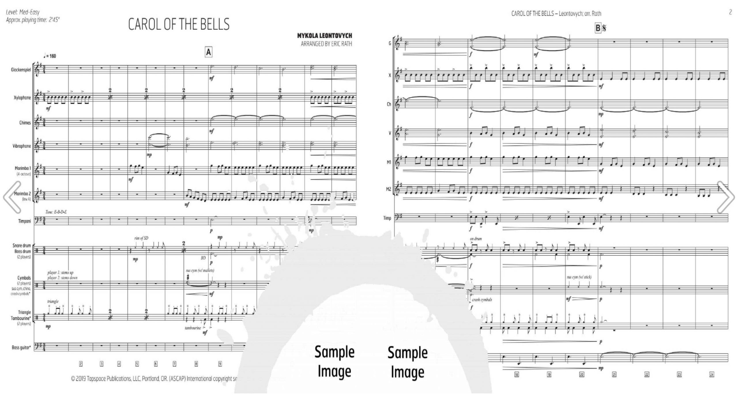 Carol Of the Bells by Leontovychm arr. Eric Rath