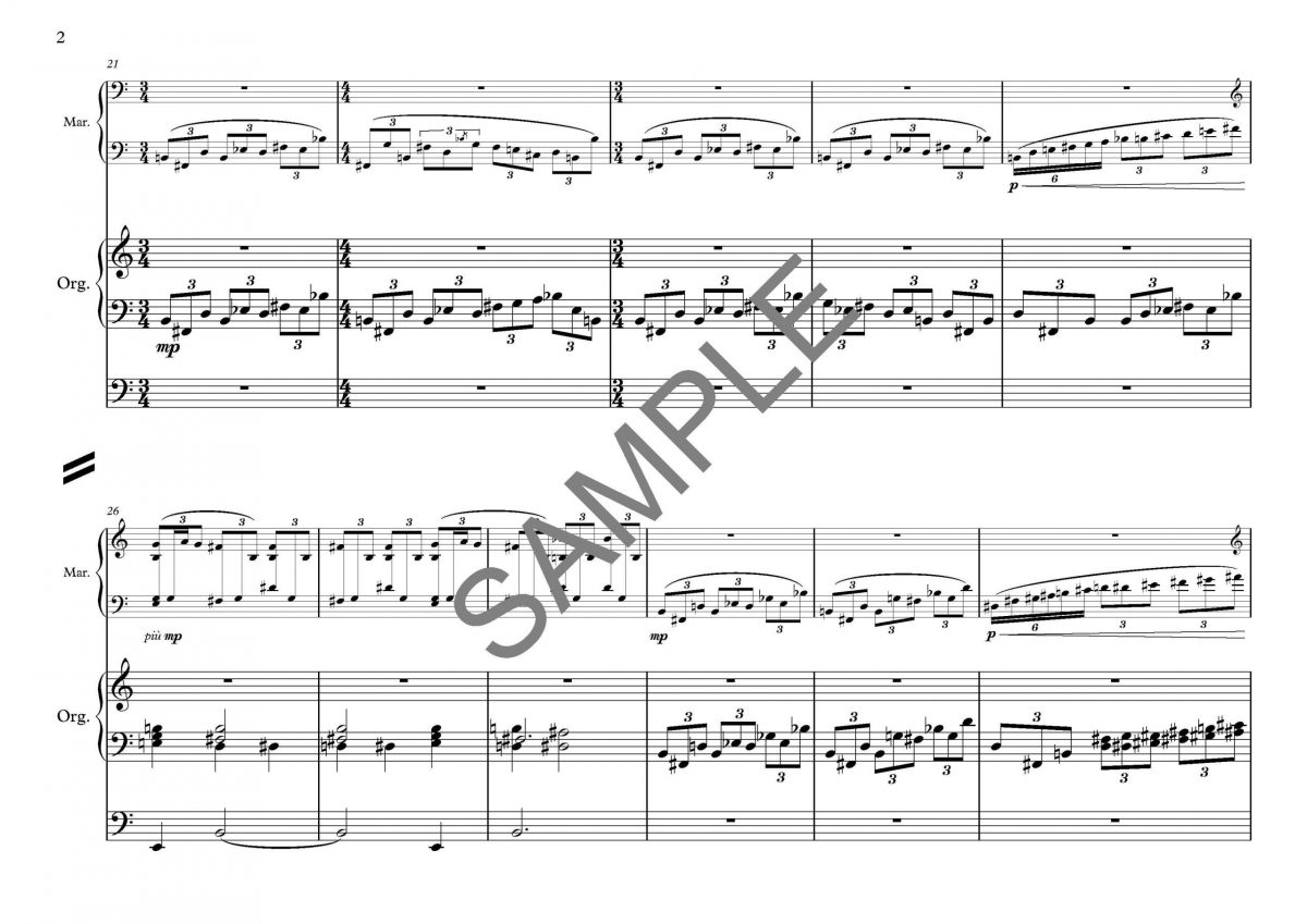 Fantasia for Marimba and Organ by Tomasz Golinski