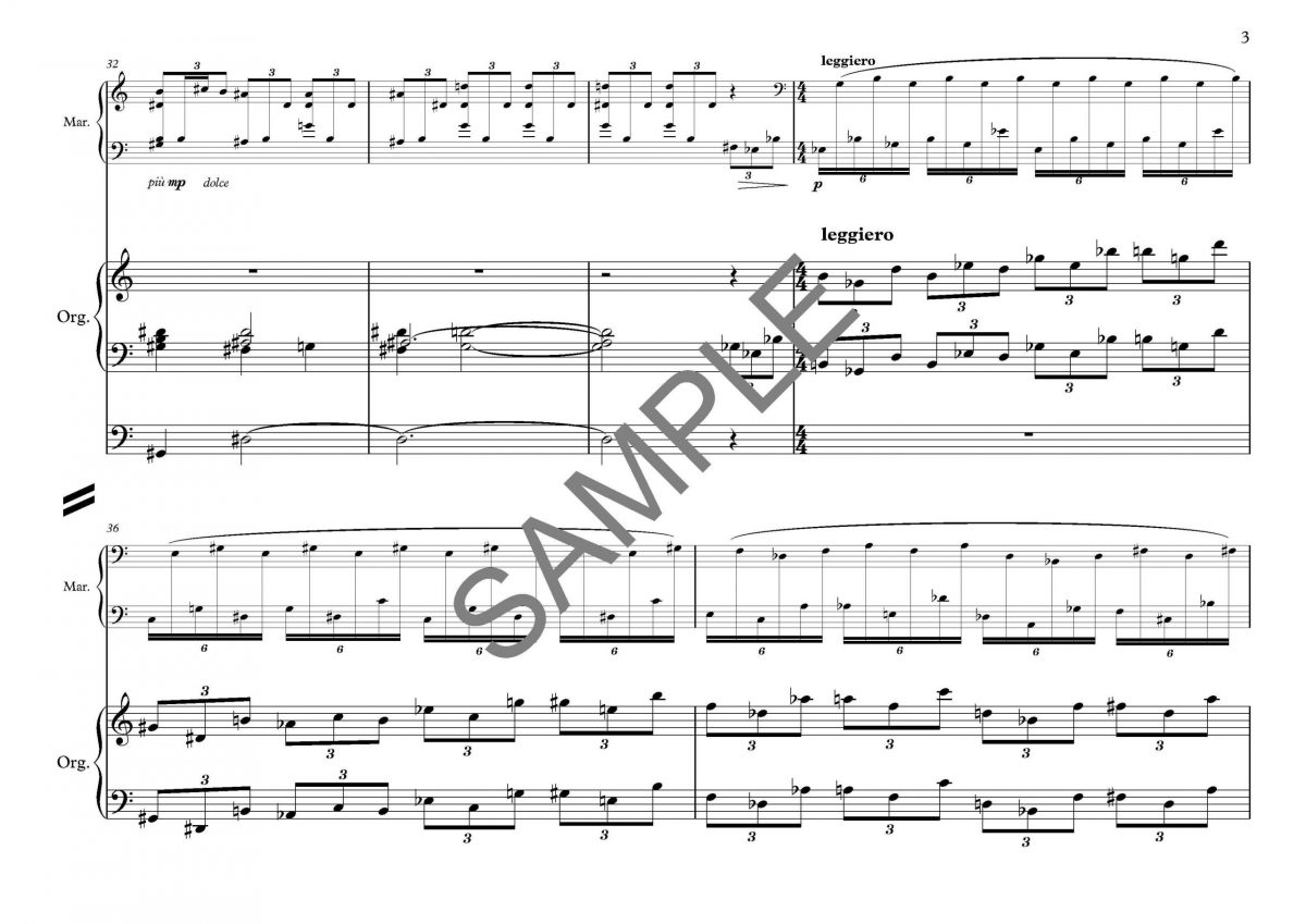 Fantasia for Marimba and Organ by Tomasz Golinski