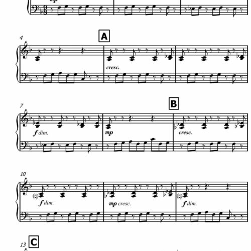 Four Graded Pieces for Multi-Mallet Marimba by David Hext