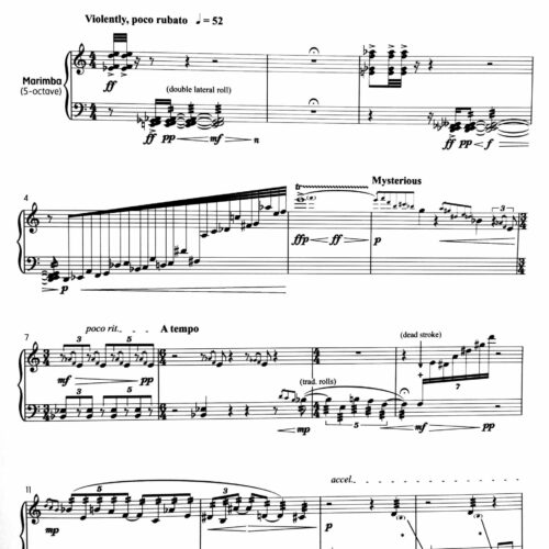 Three Pieces for Marimba by Brian Blume