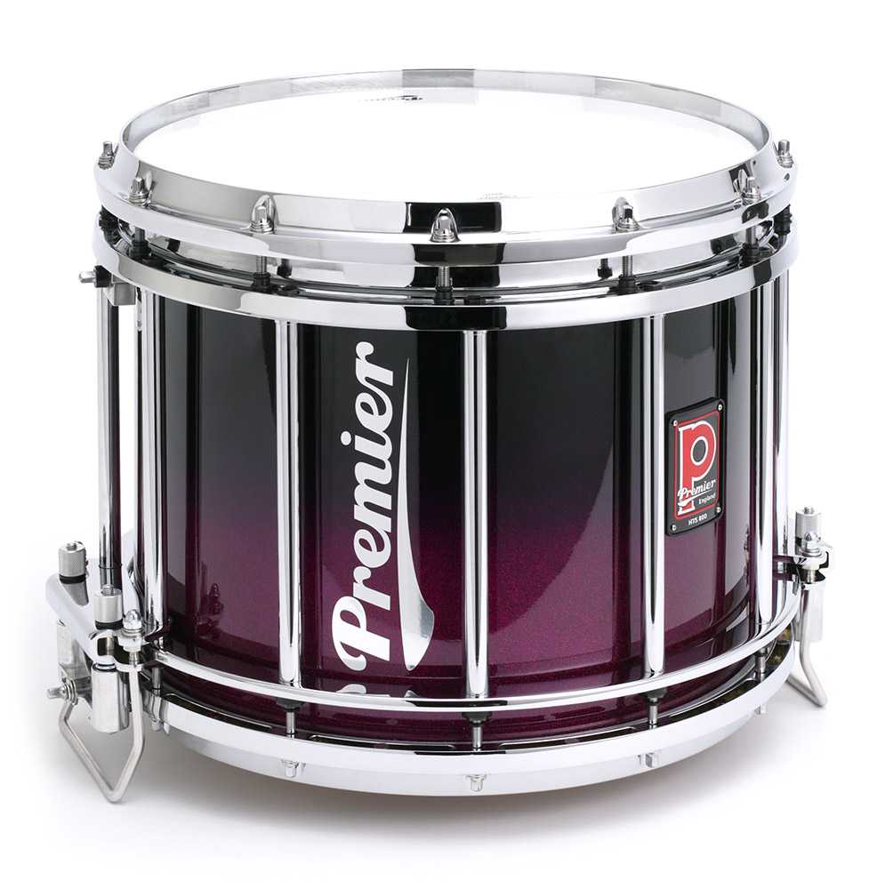 Premier Pipe Band HTS-0800SPX-C 14"x12" Side Snare Drum Amethyst Sparkle Fade - Chrome