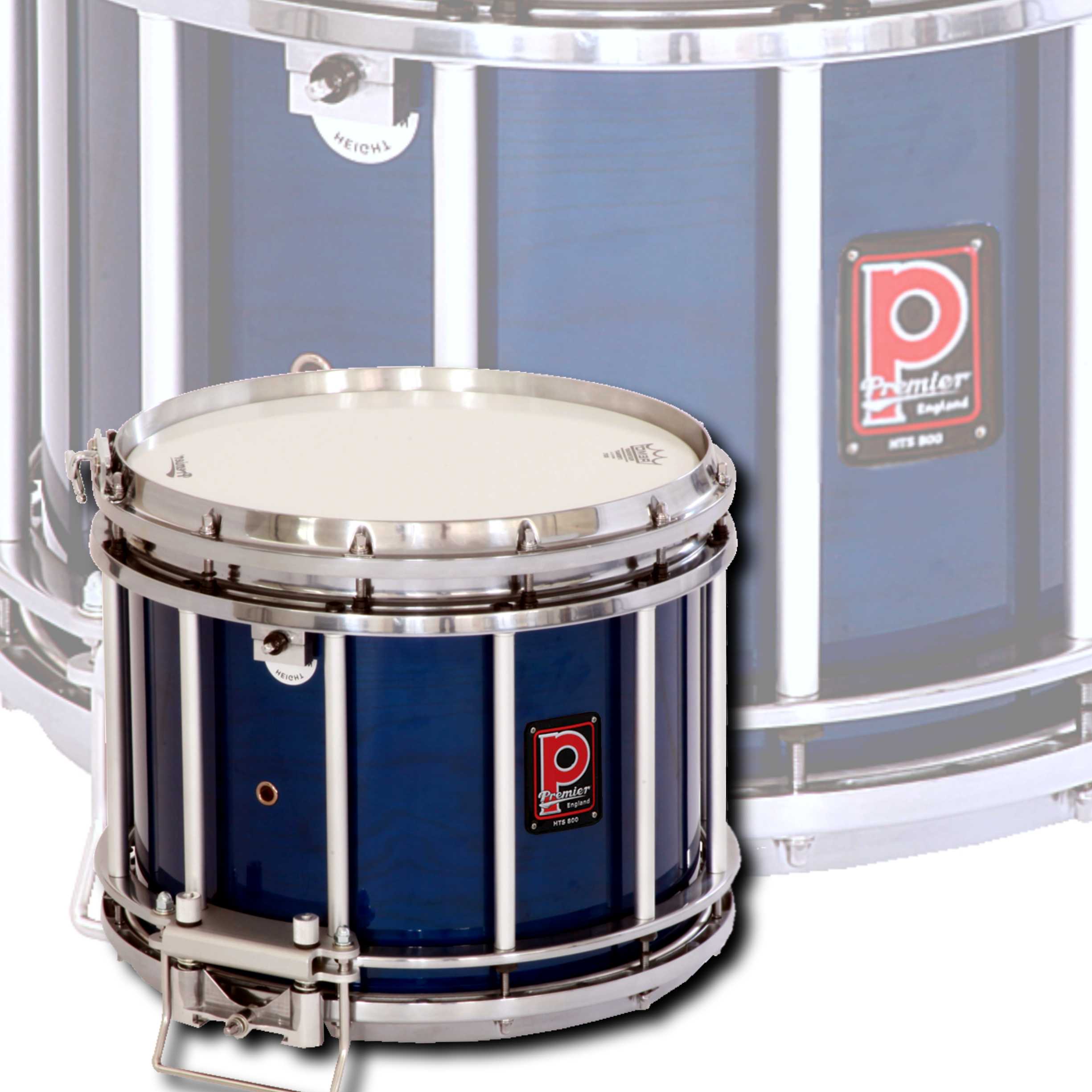 Premier Pipe Band HTS-0800-SL 14"x12" Side Snare Drum Sapphire Lacquer