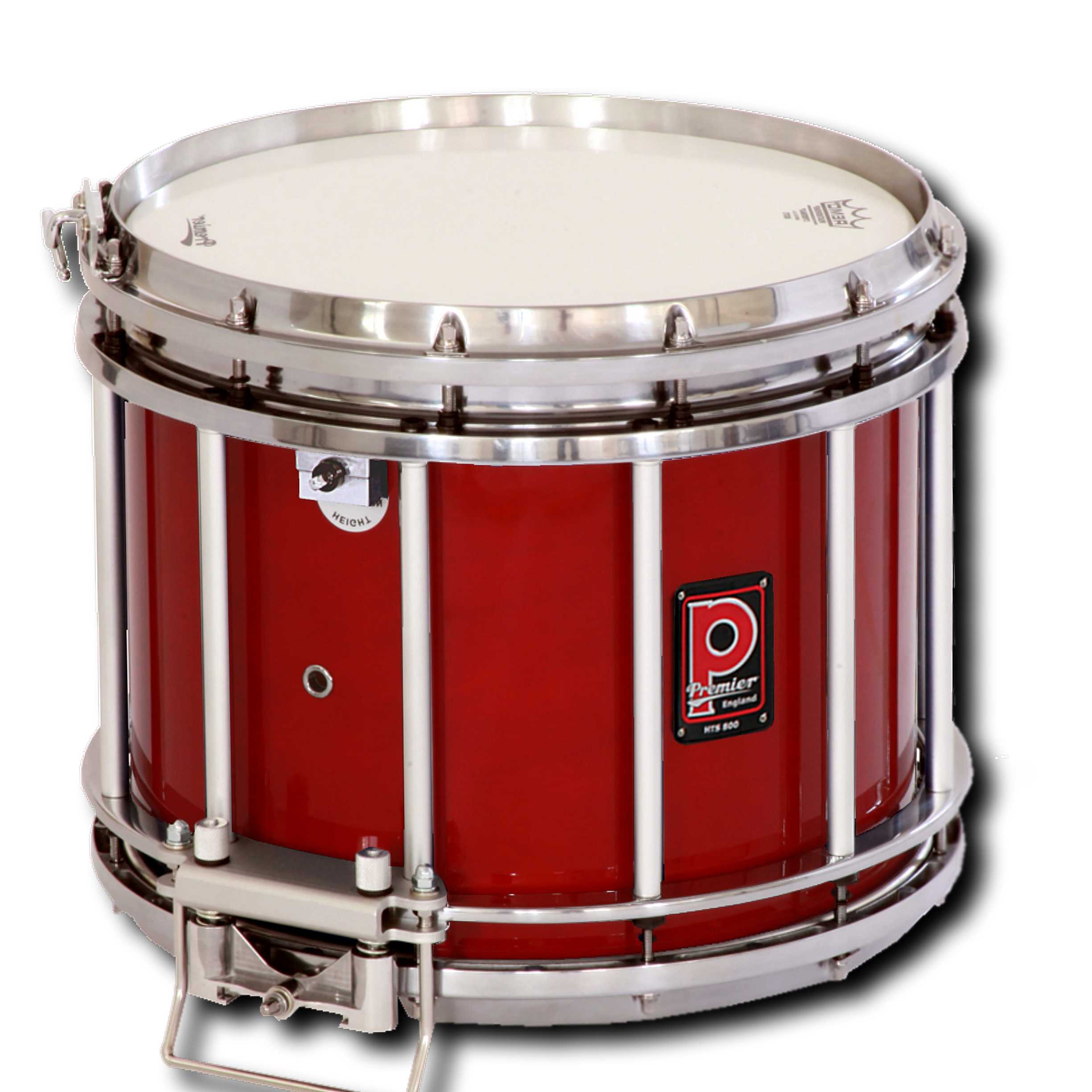 Premier Pipe Band HTS-0800-RC 14"x12" Side Snare Drum Flame Red Lacquer