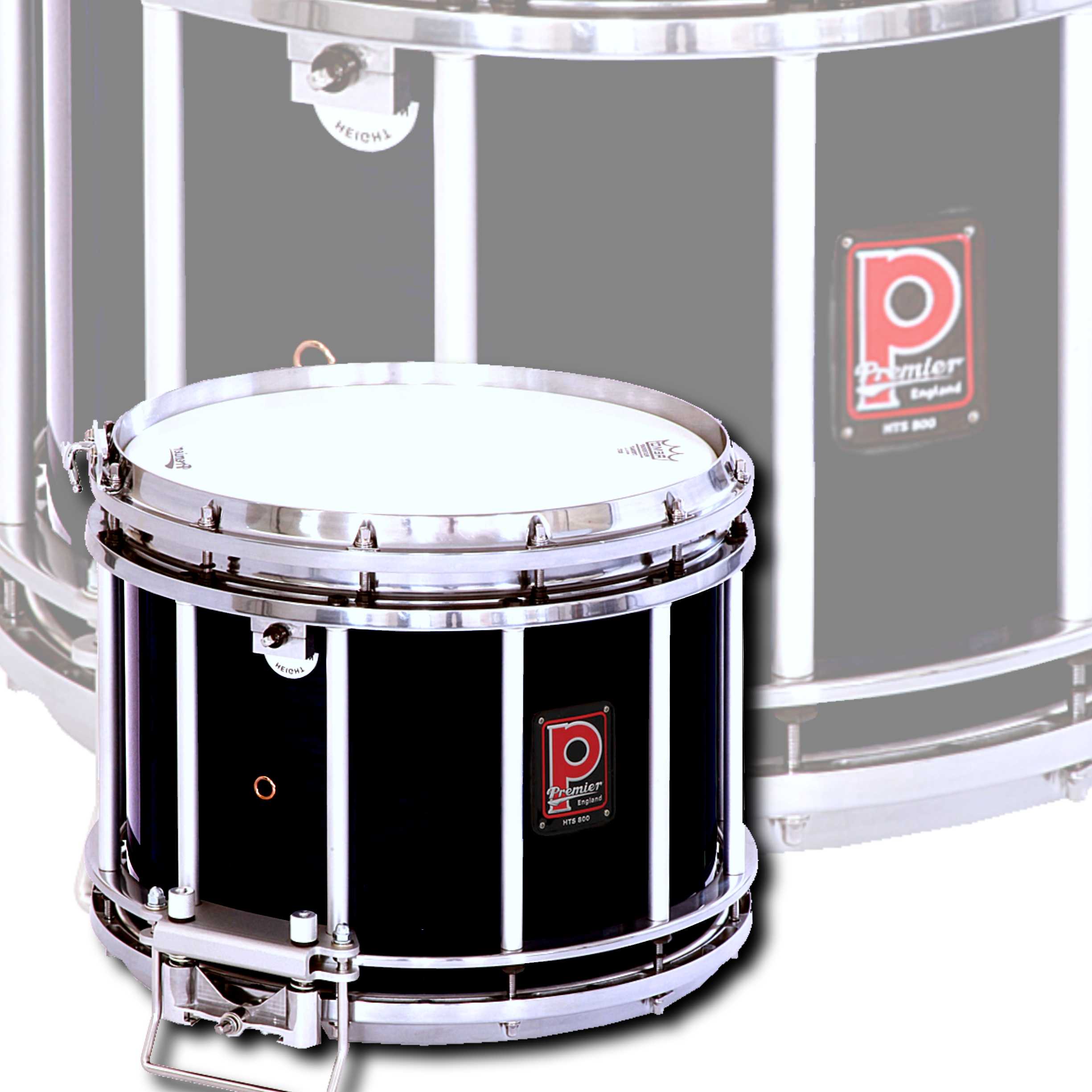 Premier Pipe Band HTS-0800-EBC 14"x12" Side Snare Drum Ebony Black Lacquer