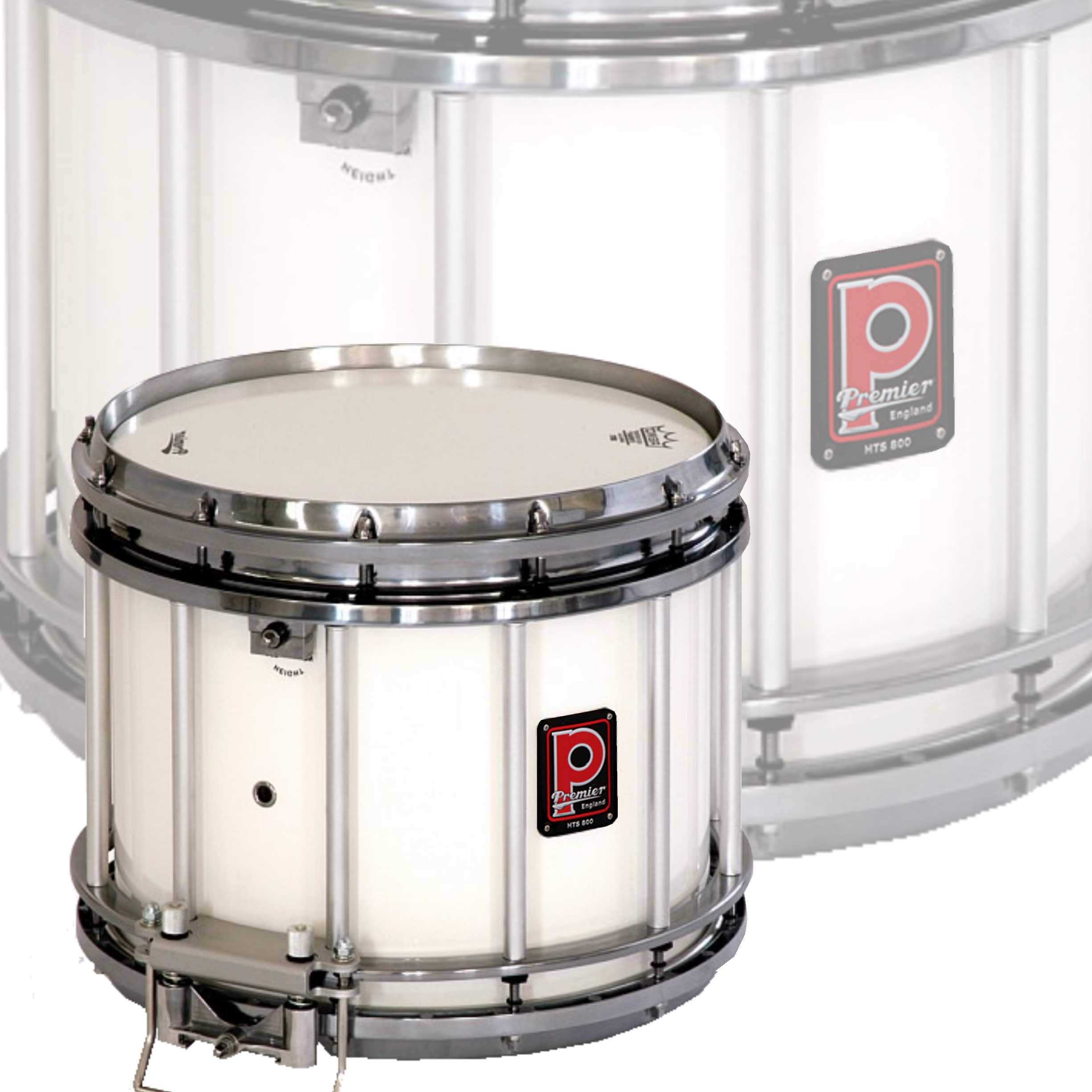 Premier Pipe Band HTS-0800-IWC 14"x12" Side Snare Drum Ivory White Lacquer