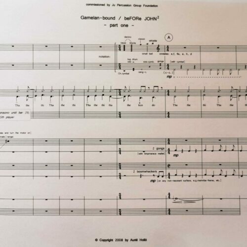 Gamelan-bound / beFORe John2 by Aurel Hollo