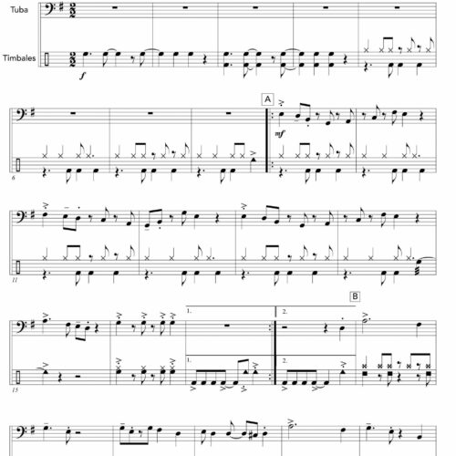 Azucar! For Tuba and Timbales by Alice Gomez