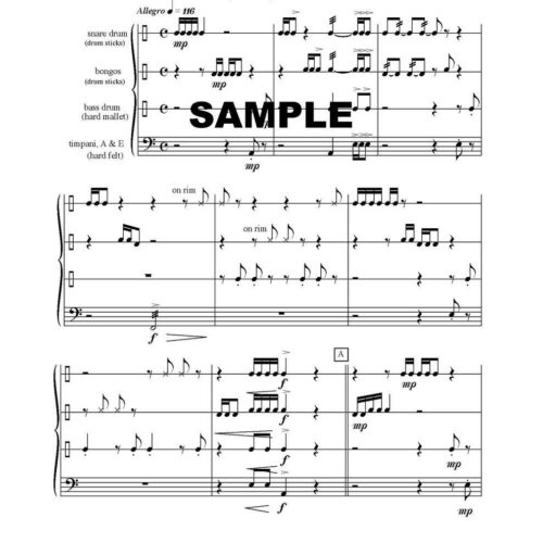 Four Studies For Young Percussion Ensemble by Mario Gaetano