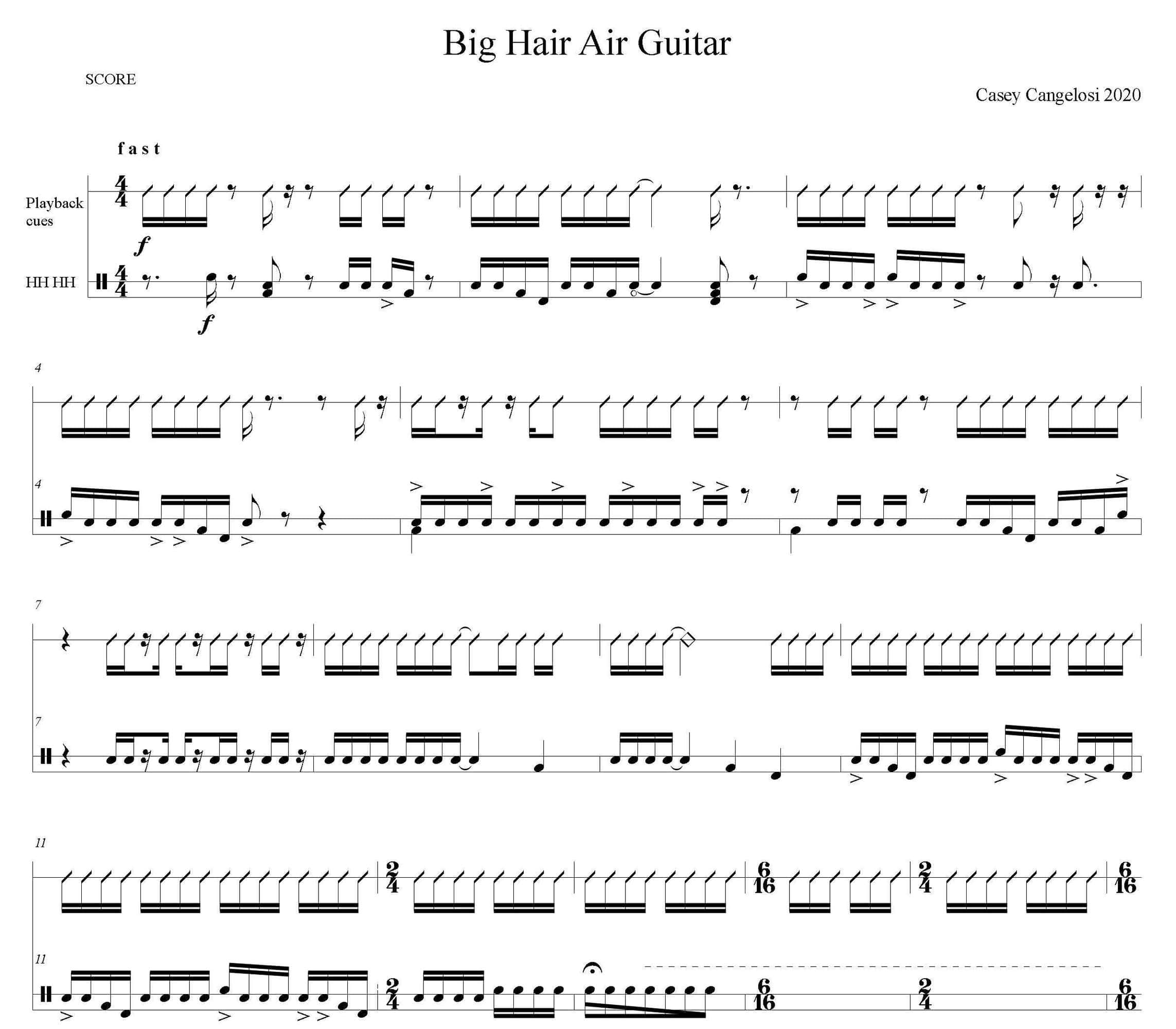 Big Hair Air Guitar by Casey Cangelosi