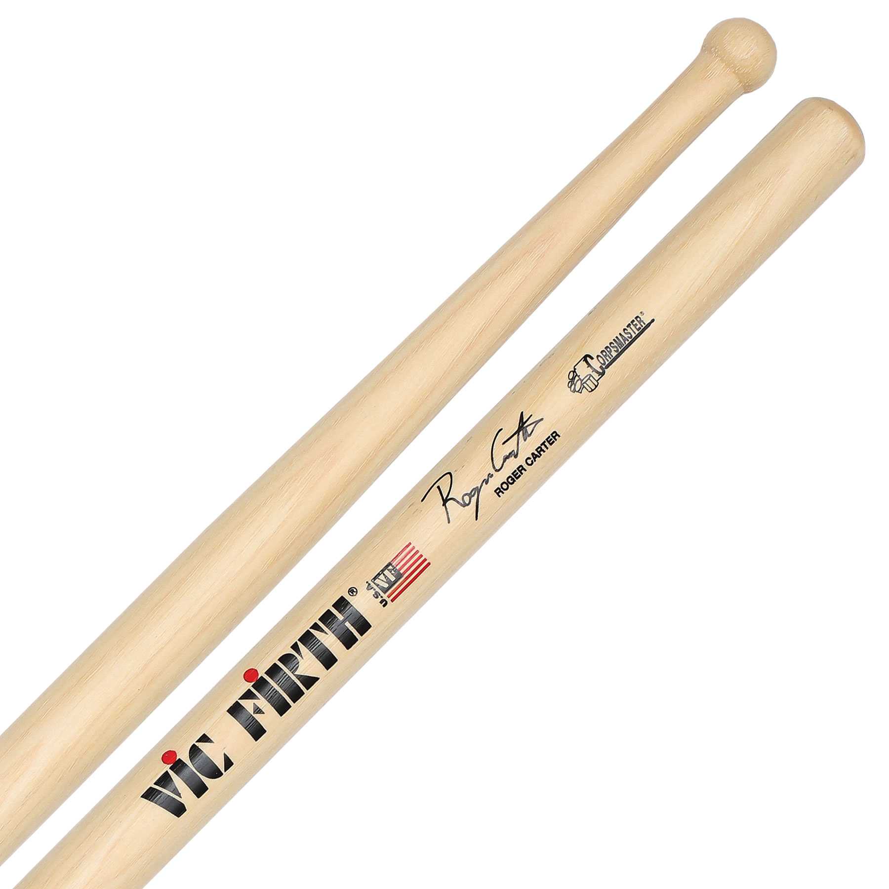 Vic Firth SRC Roger Carter Signature Corpsmaster Marching Snare Sticks