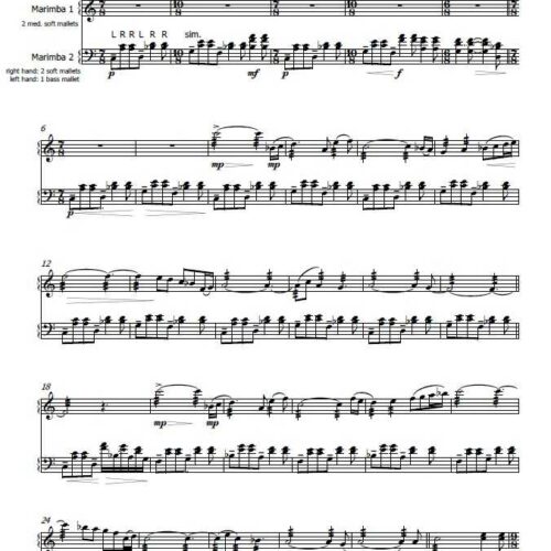 Four Duets for One Marimba by Paul Sarcich