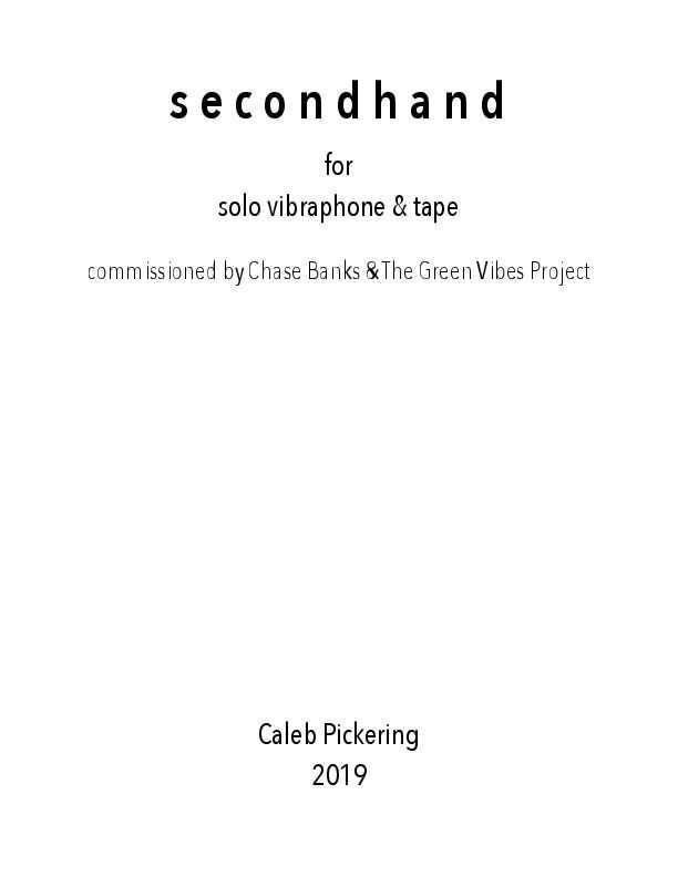 Secondhand by Caleb Pickering