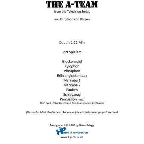The A-Team arr. Christoph von Bergen