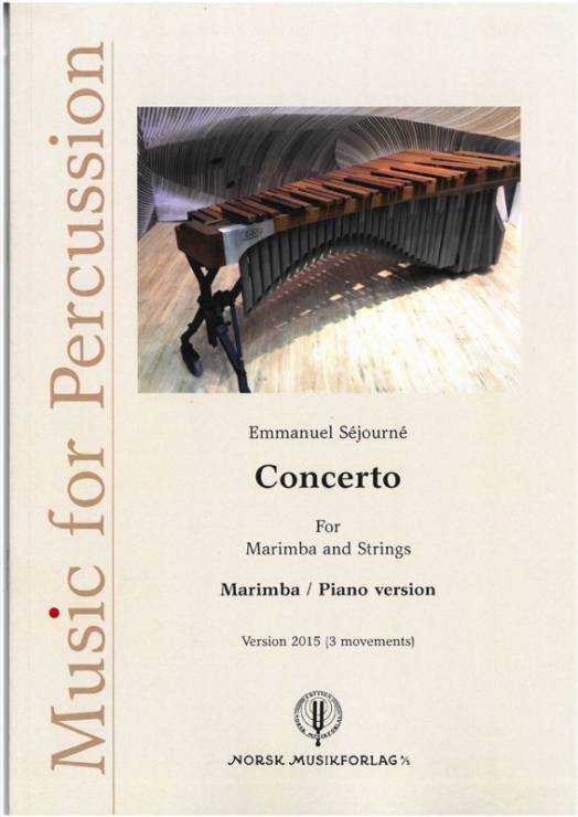 Concerto for Marimba and Strings 3 movements (Piano red) by Emmanuel Sejourne