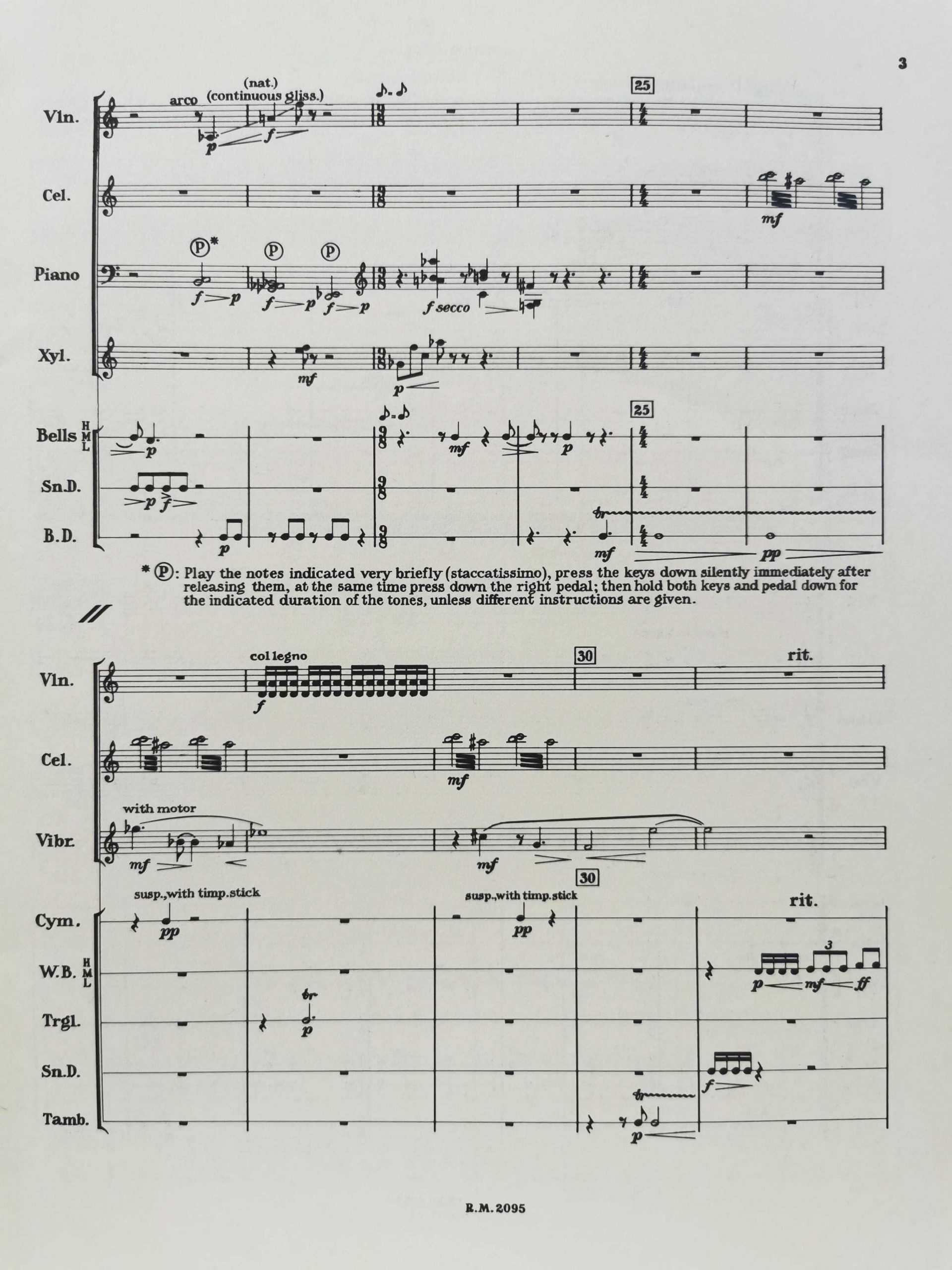 Marginal Sounds For percussion instruments with violin by Ernst Krenek