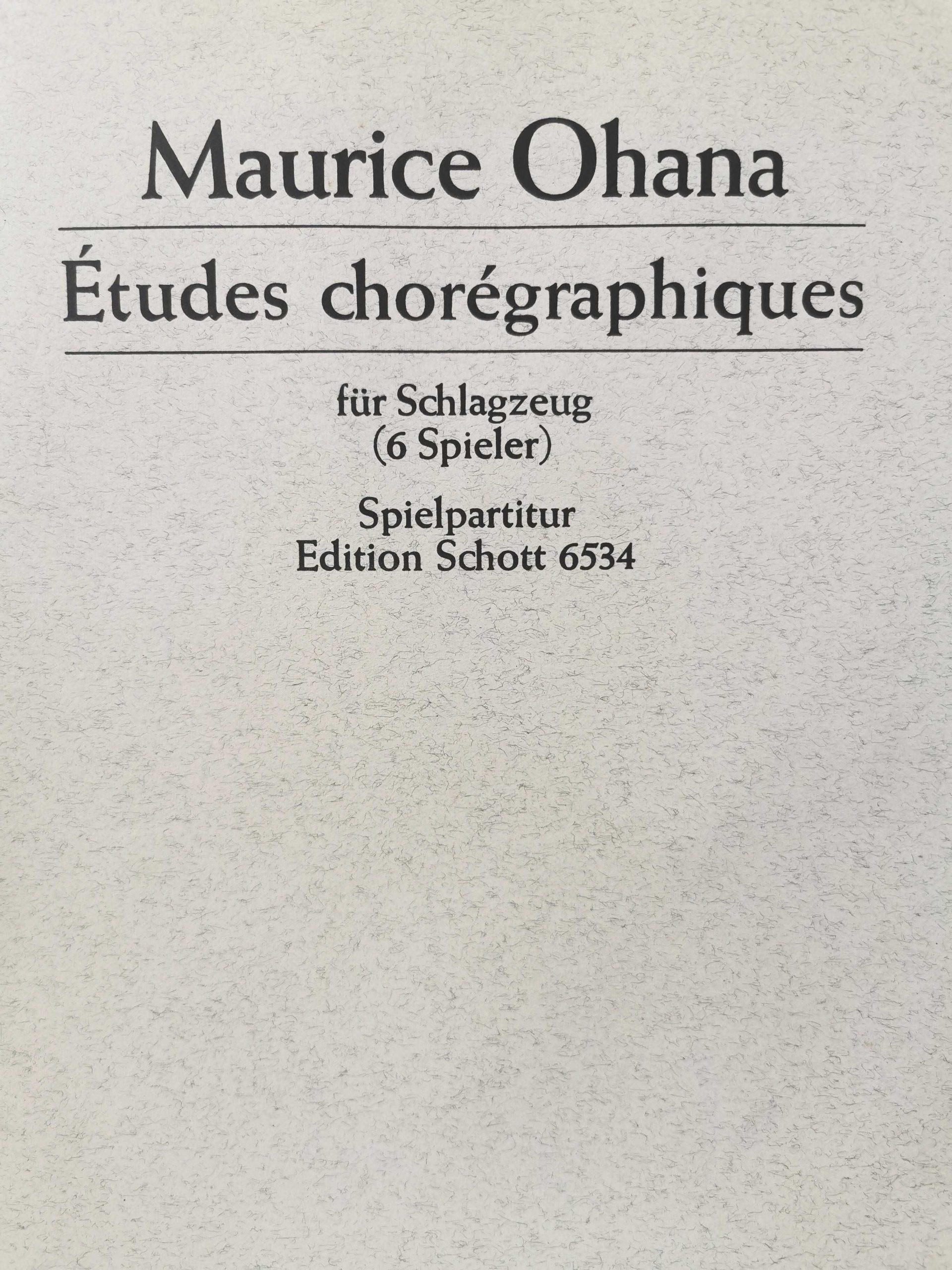 Etudes Choregraphiques by Maurice Ohana