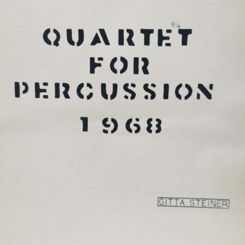 Quartet for Percussion by Gitta Steiner