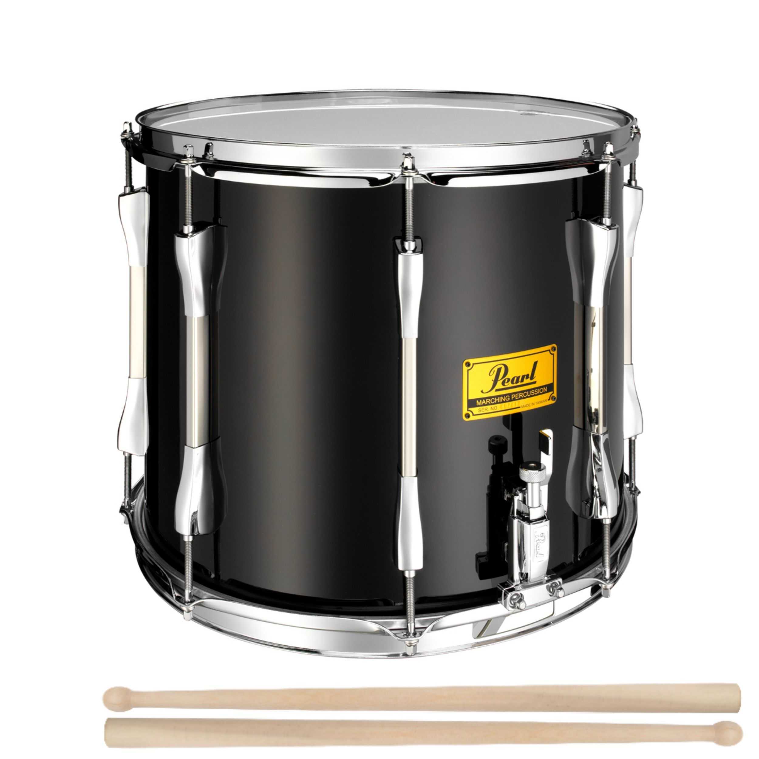 Pearl Parade Series 14x12" Marching Snare Drum Black - FREE STICKS