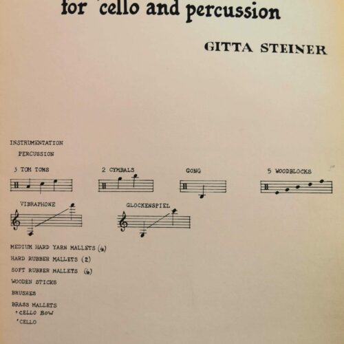 Duo 1971 for Cello and Percussion by Gitta Steiner