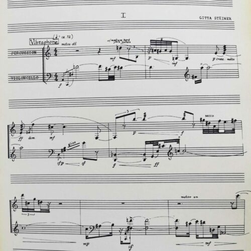 Duo 1971 for Cello and Percussion by Gitta Steiner