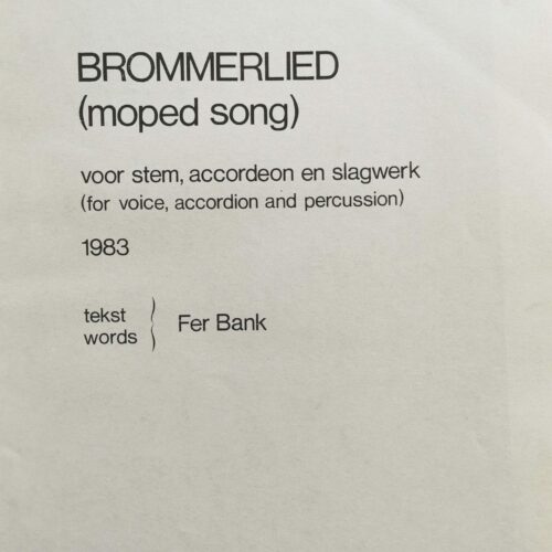 Brommerlied (moped song) by Jacques Bank