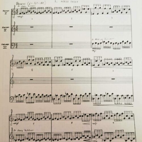 Western Sketches for Marimba Trio by Robert Kreutz