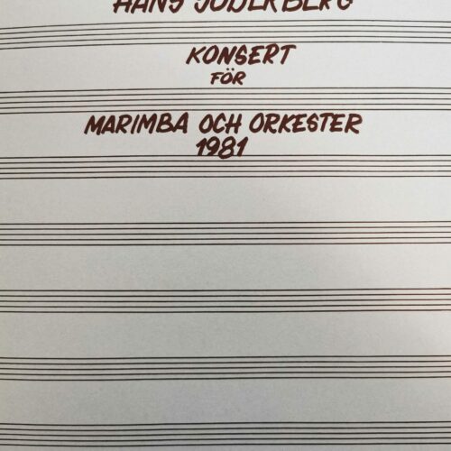 Concerto for Marimba and Orchestra (Score Only) by Hans Soderberg