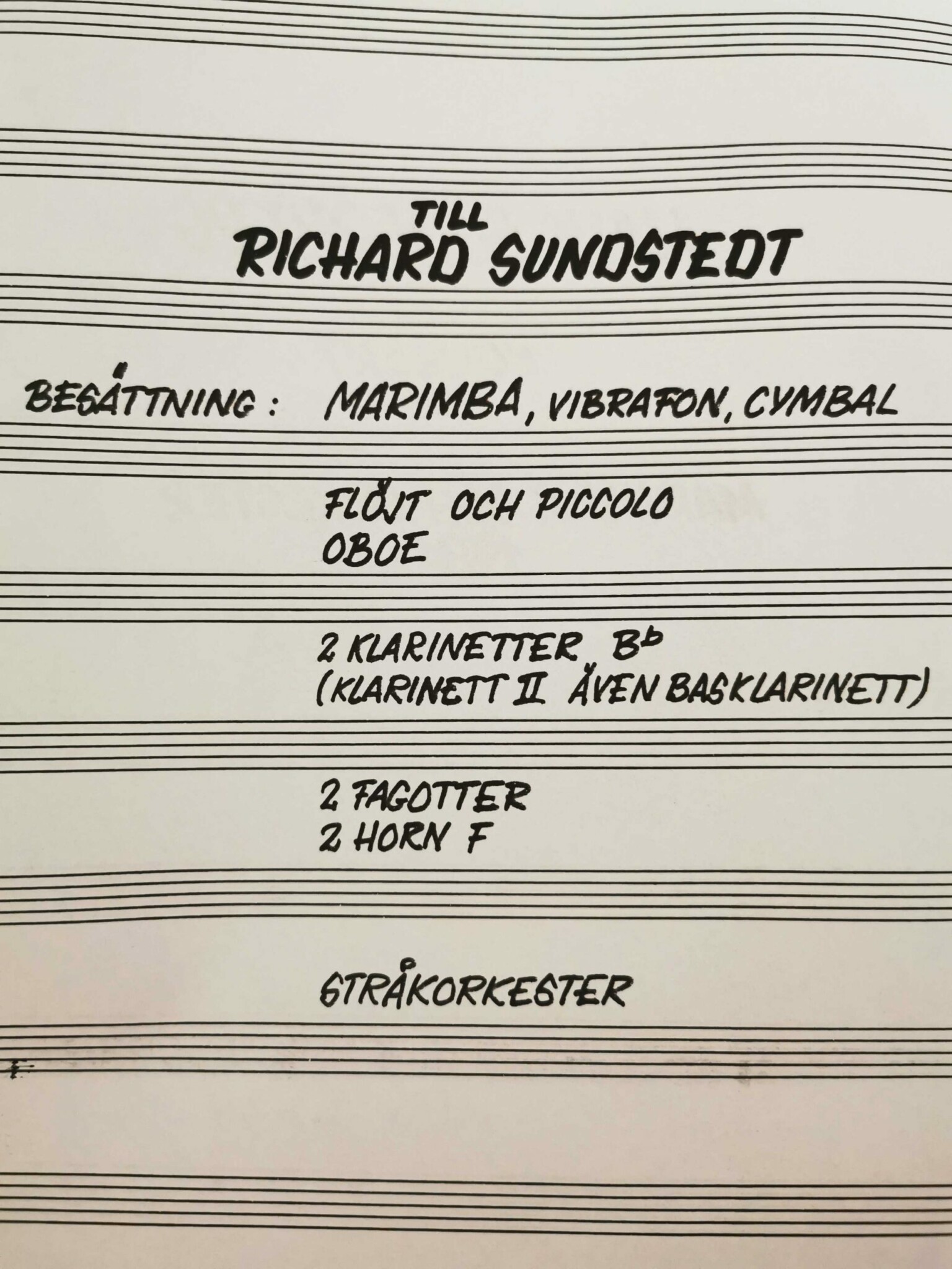 Concerto for Marimba and Orchestra (Score Only) by Hans Soderberg