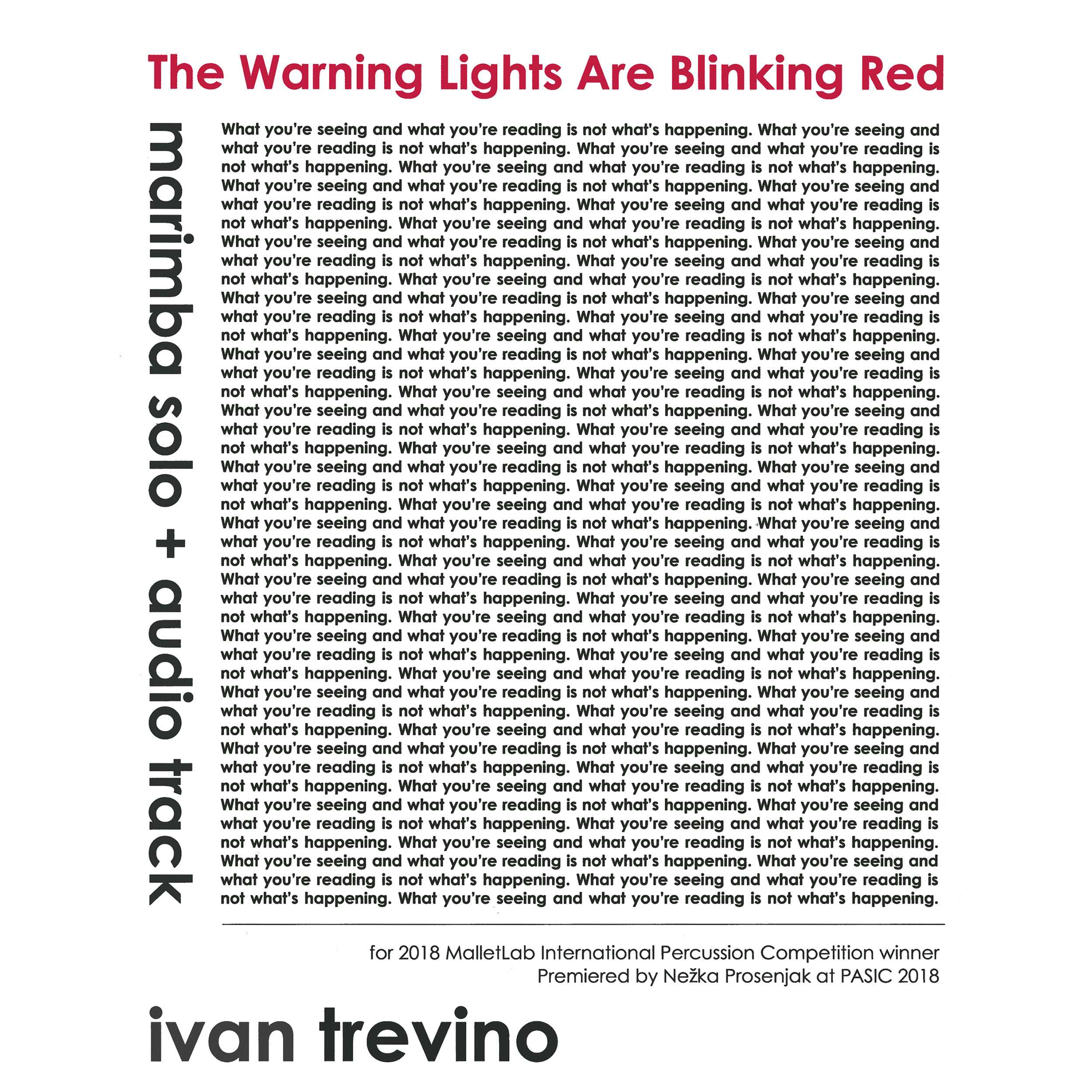 The Warning Lights Are Blinking Red by Ivan Trevino