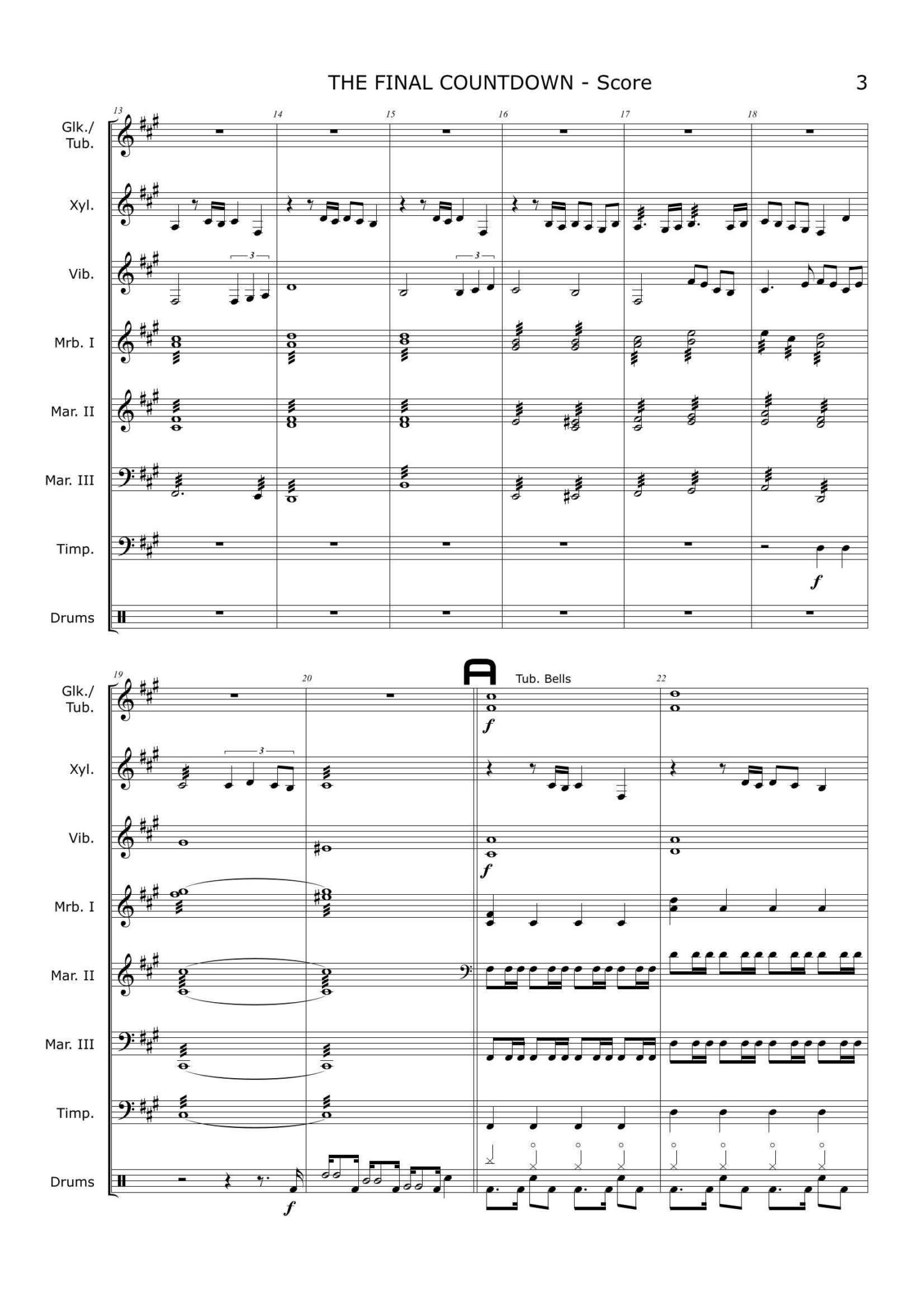 The Final Countdown arr. Christoph von Bergen