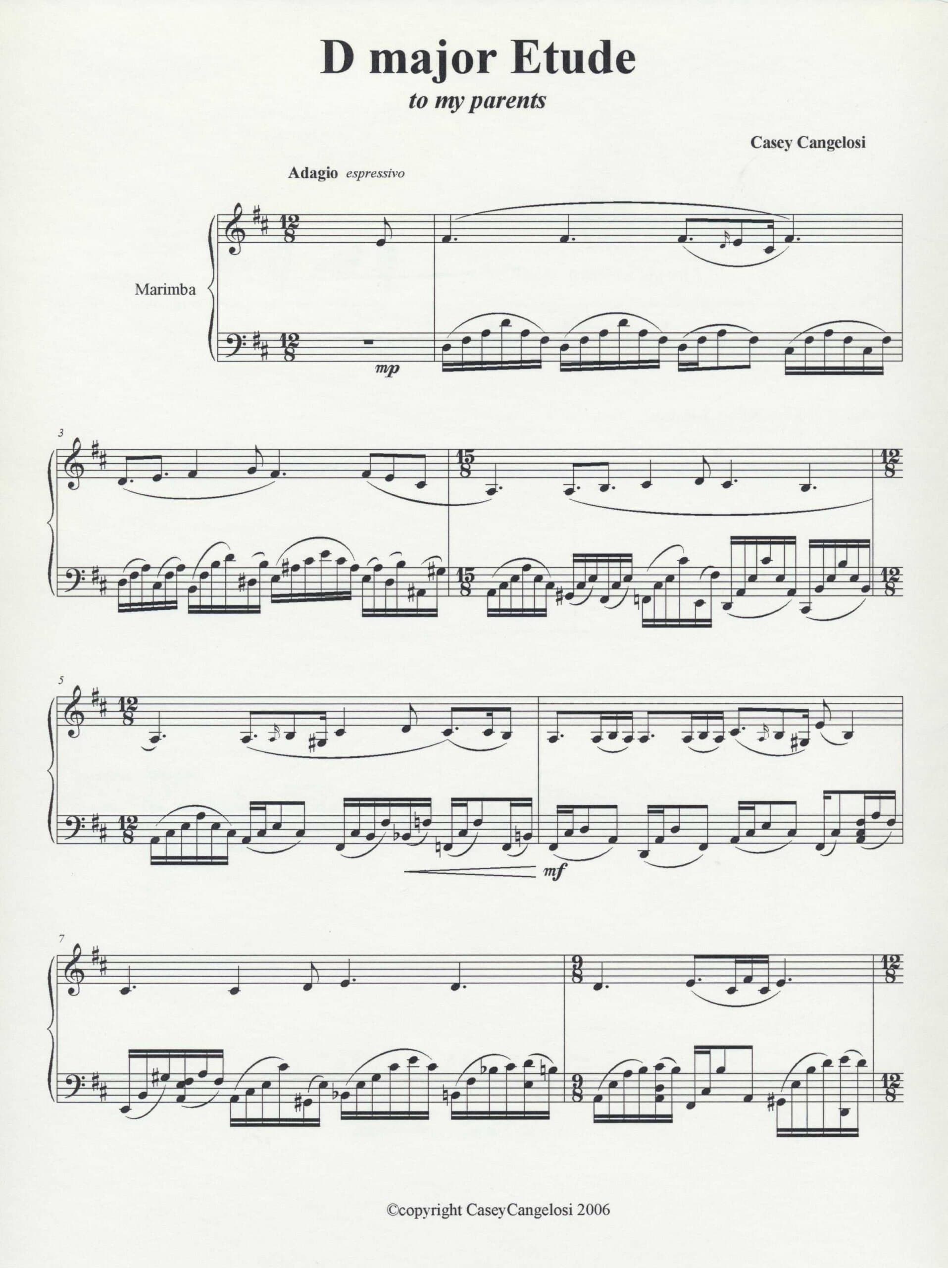 Etude in D Major by Casey Cangelosi