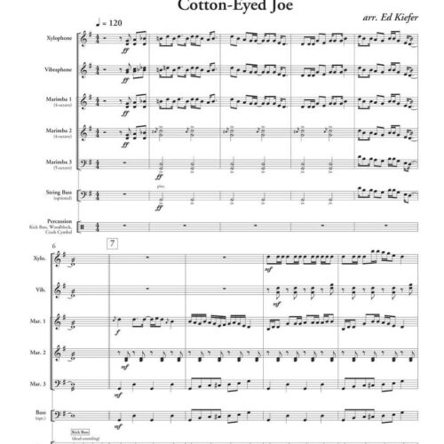 Fiddle Tunes for Percussion Ensemble by Ed Kiefer