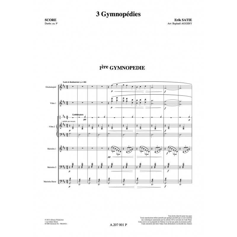 3 Gymnopedies by Satie arr. Raphael Aggery